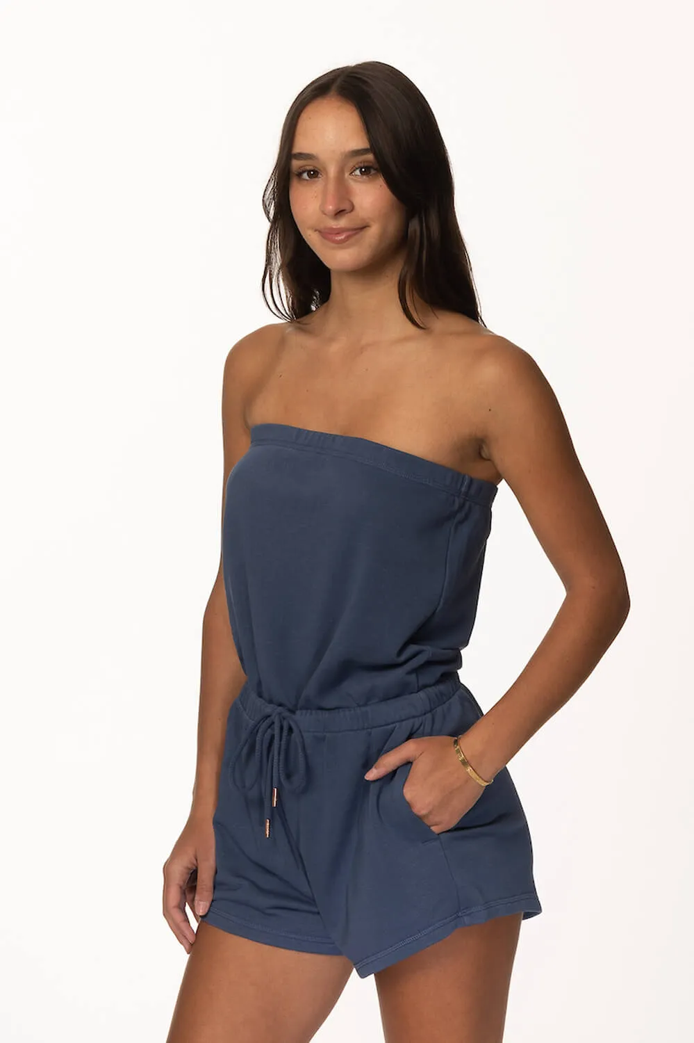 Payton French Terry Romper - Laguna sold by Jolyn product image thumbnail 3