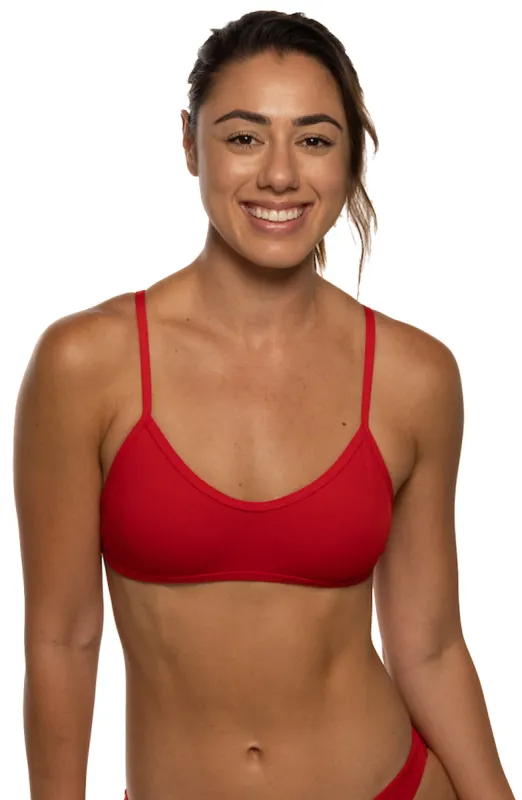 Malia Bikini Top - Red sold by Jolyn