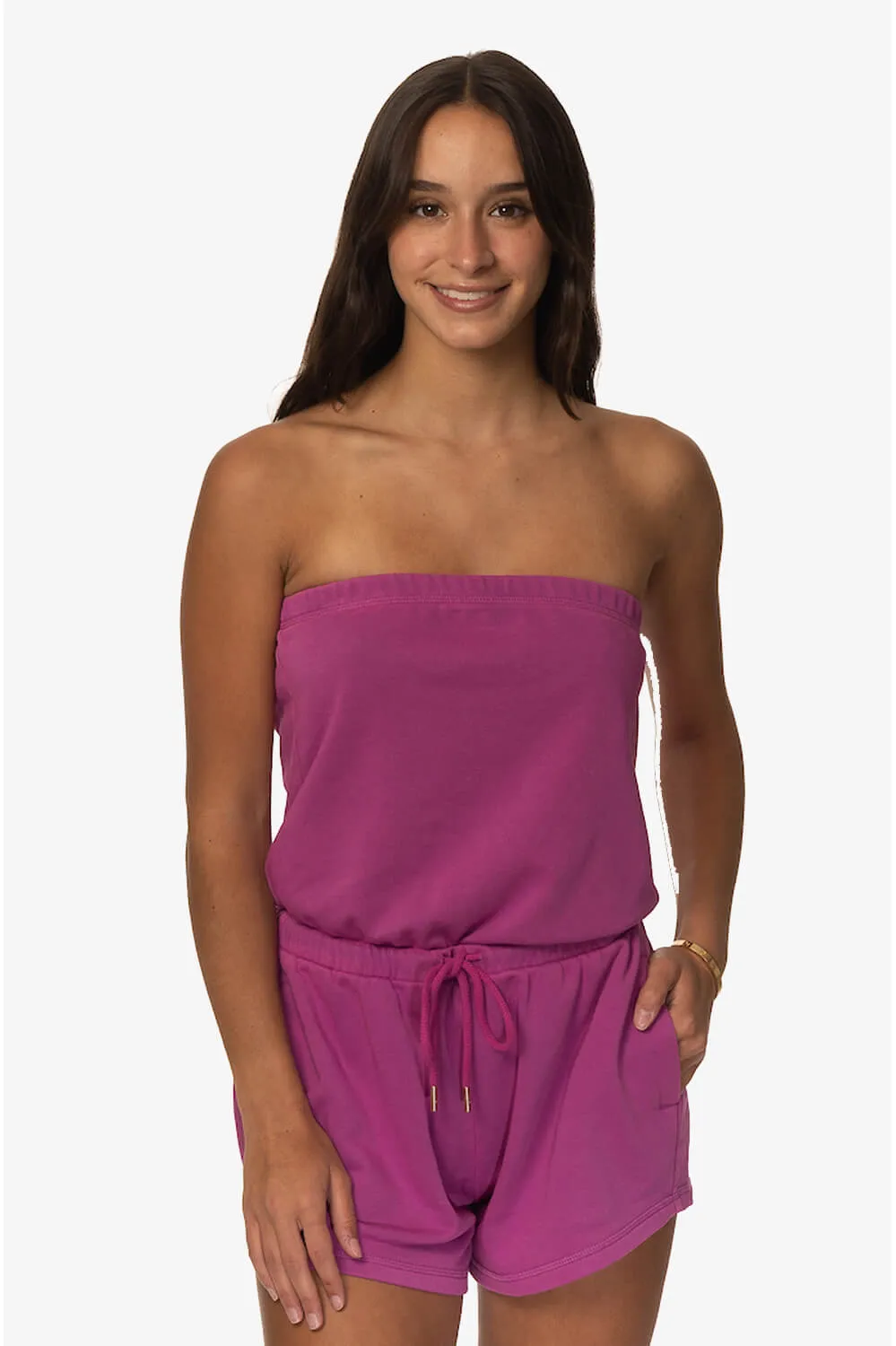 Payton French Terry Romper - Leucadia sold by Jolyn