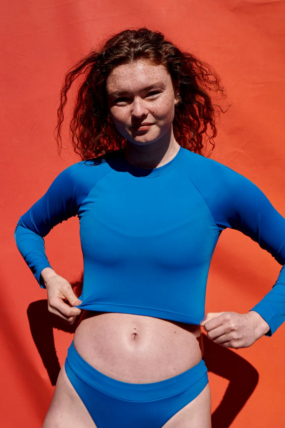 Moana Long Sleeved Crop Rashie - Huntington sold by Jolyn