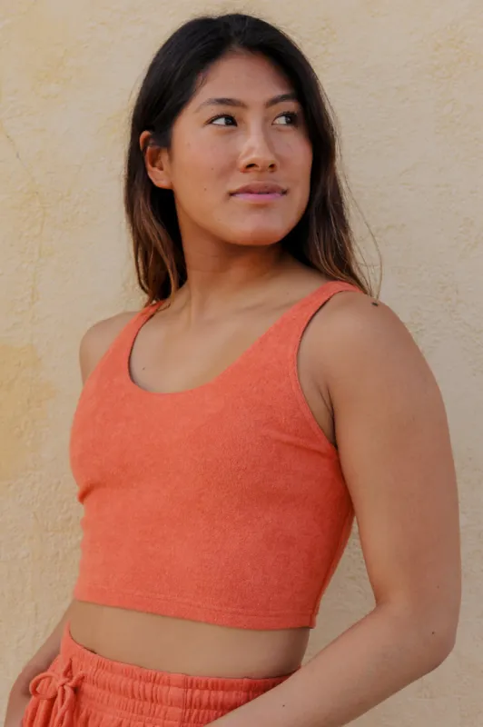 Ivy Cropped Terry Cloth Tank sold by Jolyn