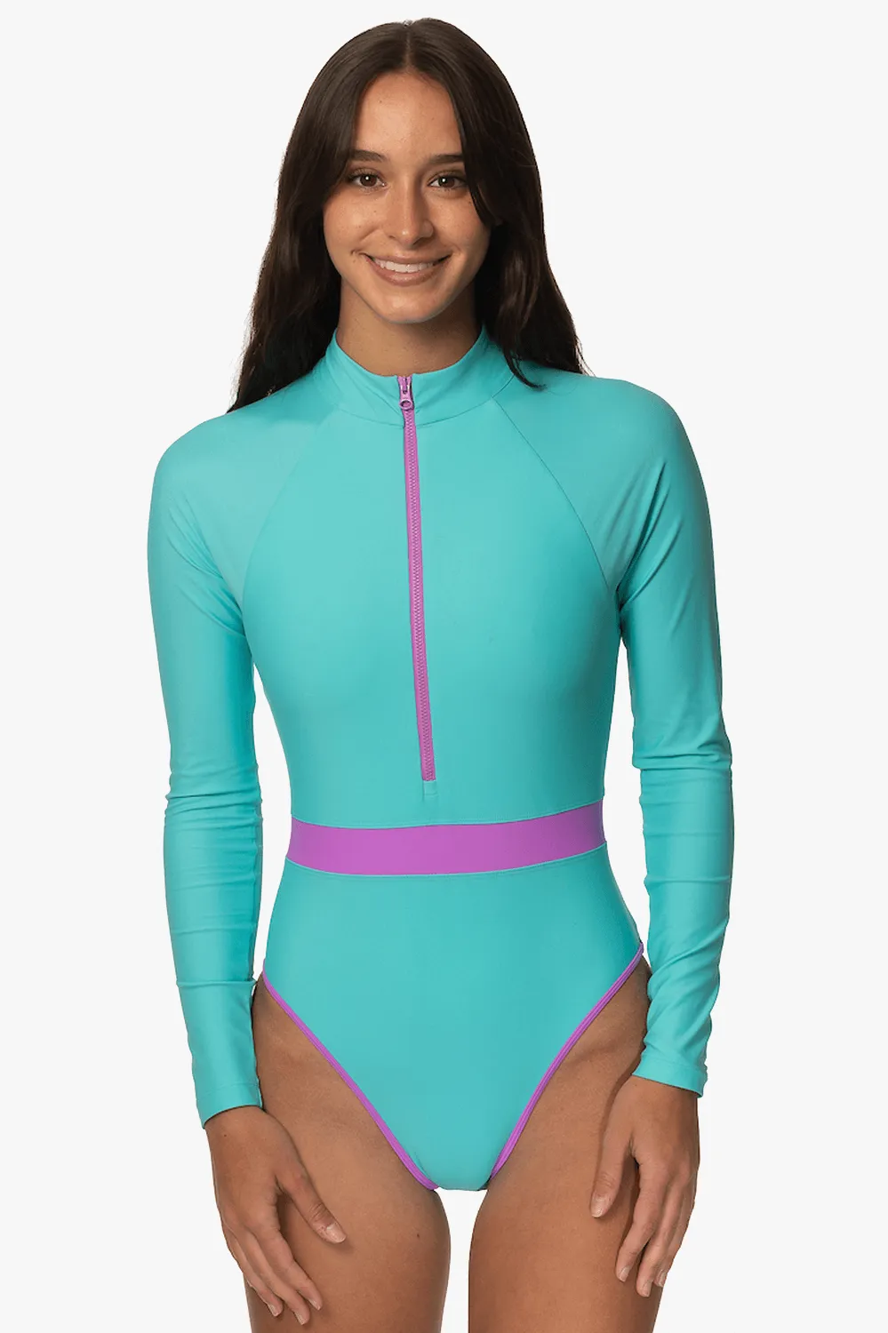 Nazare Long Sleeve Zip-Up Surf One Piece - Manifest sold by Jolyn product image thumbnail 3