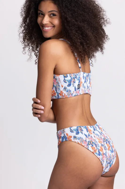 Hazel Smocked Bikini Bottom - Flora Tiki sold by Jolyn