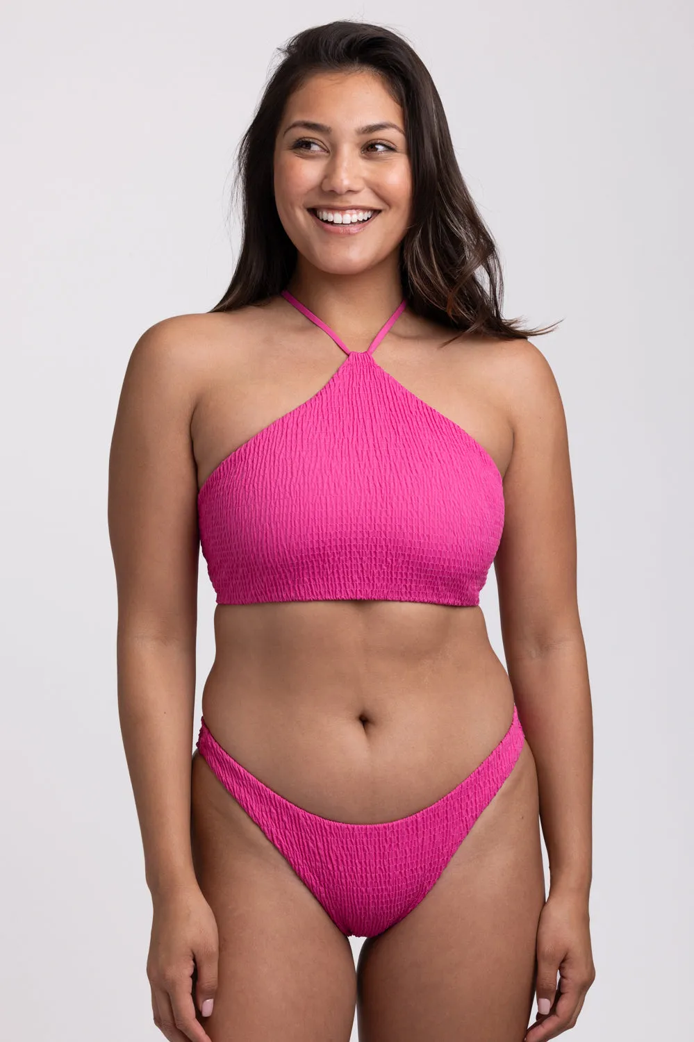 Kelia Smocked Bikini Bottom - Snapdragon sold by Jolyn