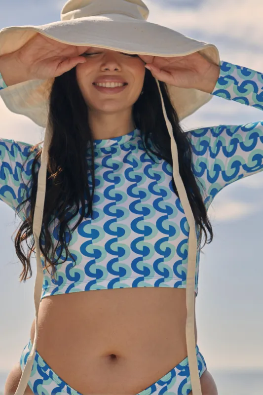 Moana Long Sleeved Crop Rashie - Dana Point sold by Jolyn