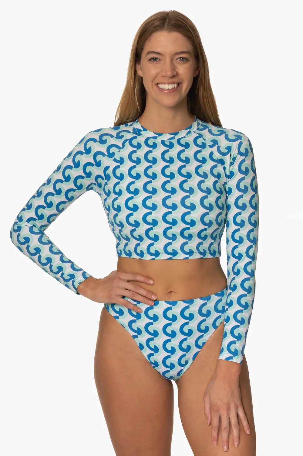 Moana Long Sleeved Crop Rashie - Dana Point sold by Jolyn product image thumbnail 4