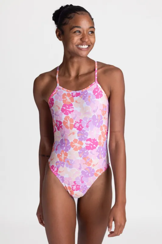 Brandon 2 Swim Onesie - Happy Hibiscus sold by Jolyn
