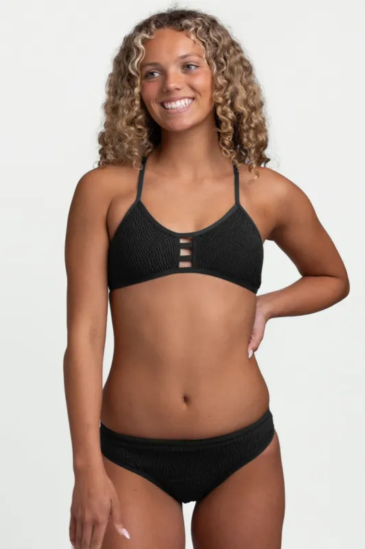 Andy Smocked Bikini Bottom - Black sold by Jolyn