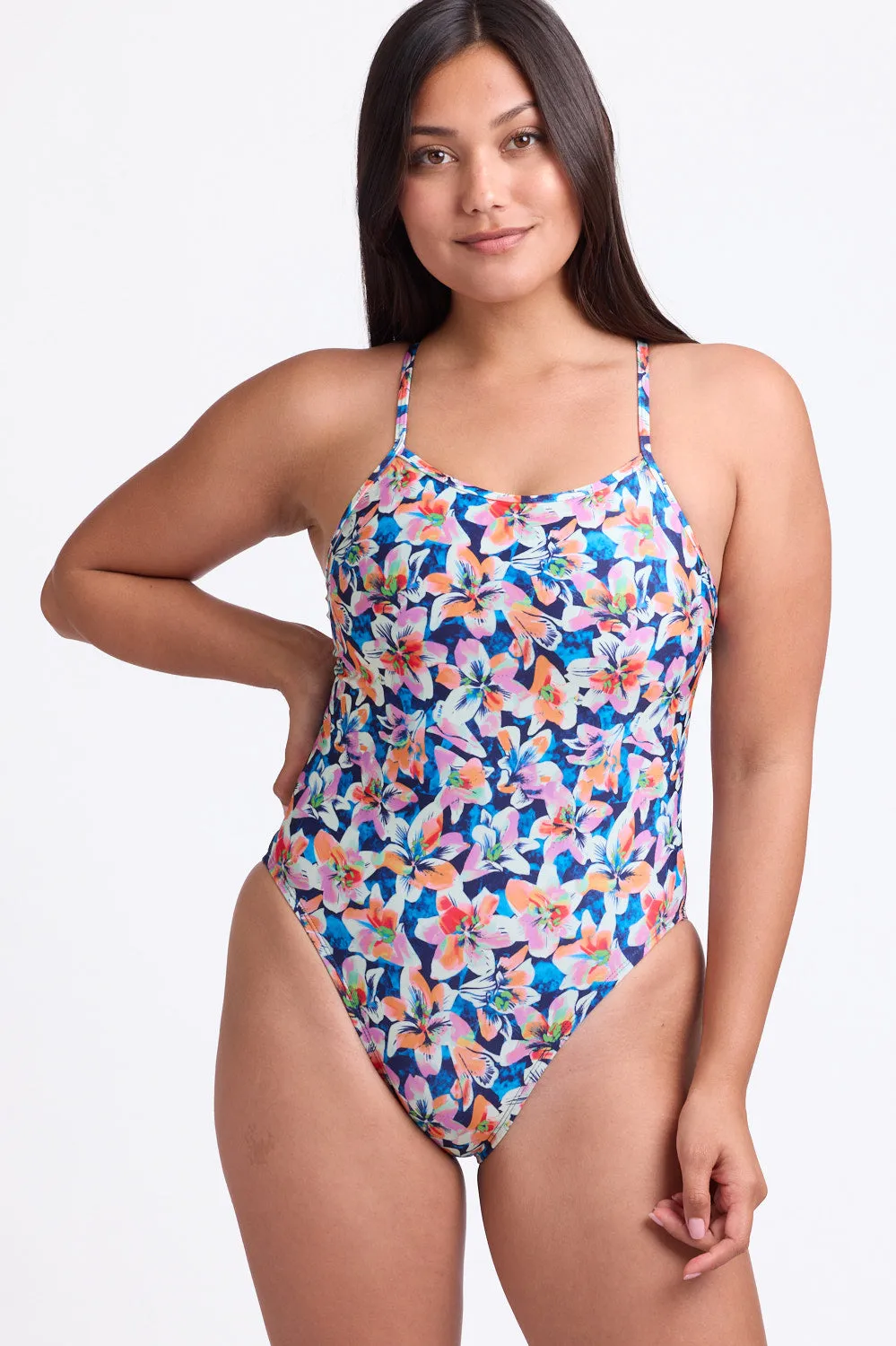 Perry One Piece Swimsuit - Lilies sold by Jolyn