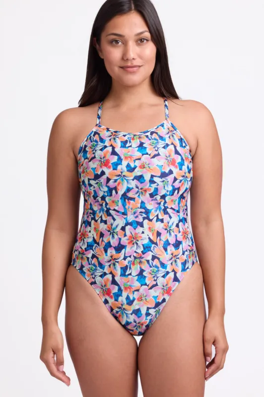 Brandon 2 Swim Onesie - Lilies sold by Jolyn