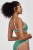 Amanda Bikini Top - Kale & White sold by Jolyn