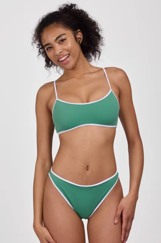 Dina Bikini Bottom - Kale & White sold by Jolyn