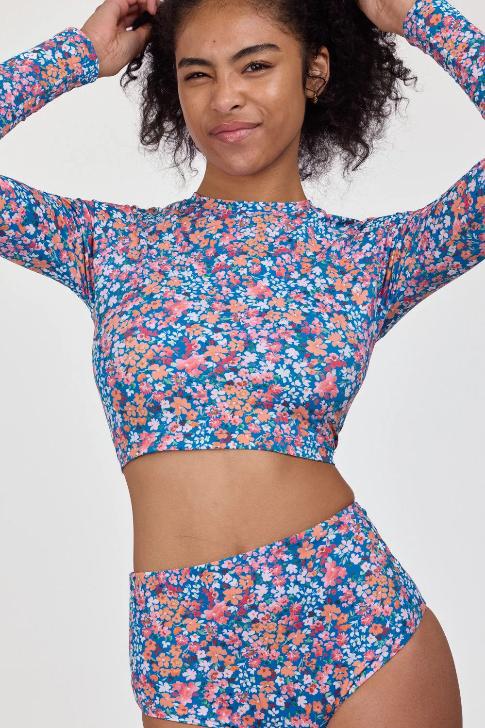 Moana Long Sleeve Cropped Rashguard - Pearla sold by Jolyn product image thumbnail 3