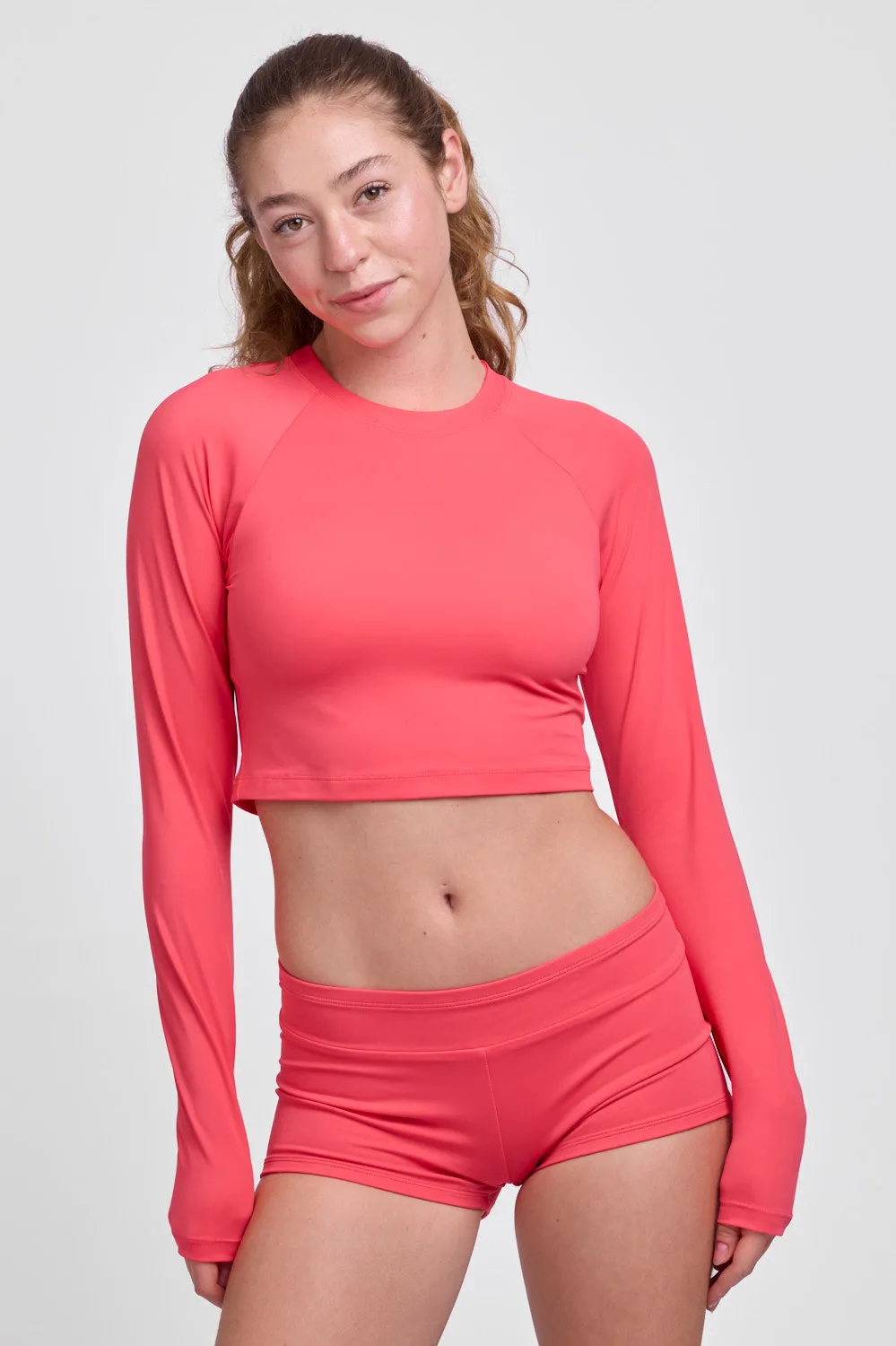 Moana Long Sleeve Cropped Rashguard - Coral Reef sold by Jolyn product image thumbnail 4