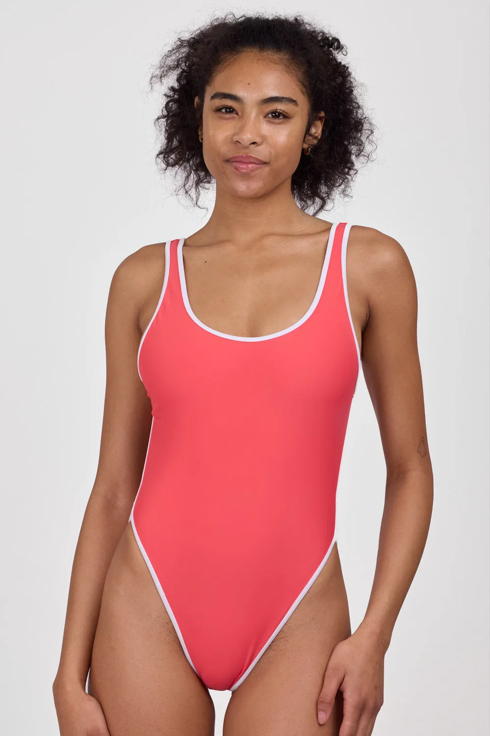 Catherine Surf One Piece - Coral Reef & White sold by Jolyn product image thumbnail 2