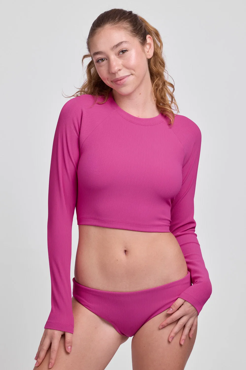 Moana Long Sleeve Cropped Rashie - Punch sold by Jolyn product image thumbnail 4