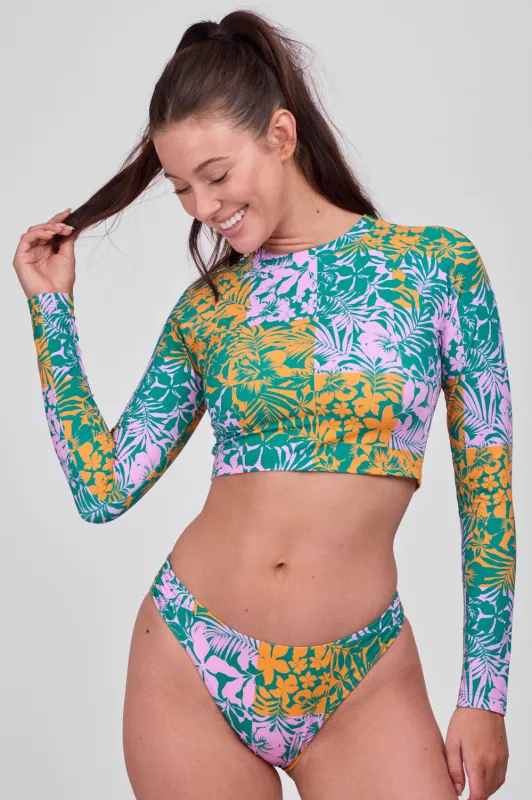 Moana Long Sleeve Cropped Rashguard -  Echo sold by Jolyn