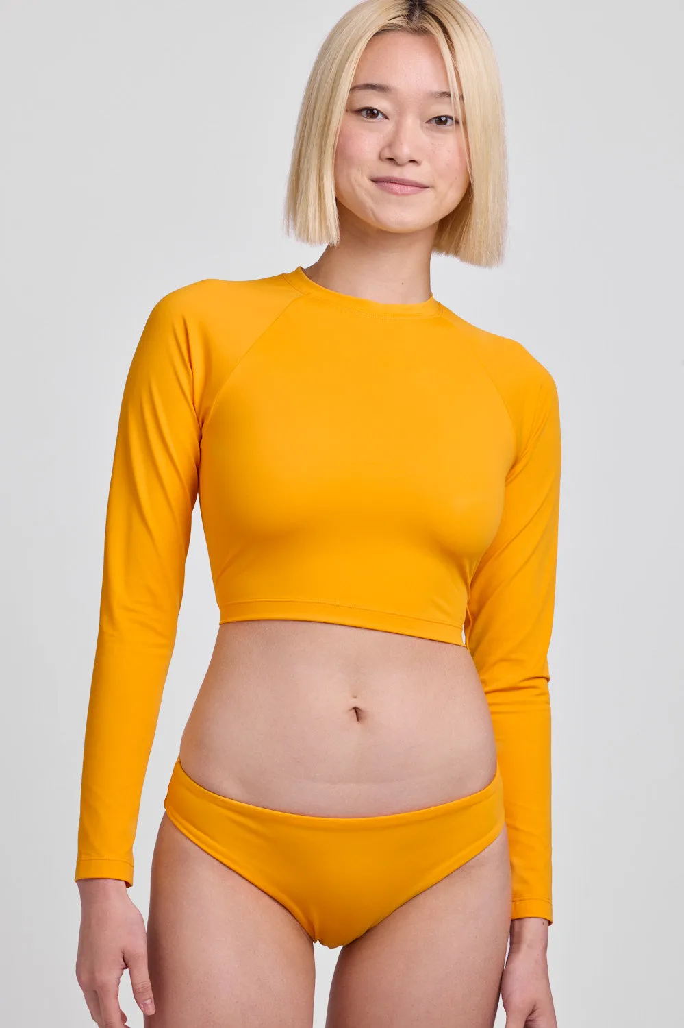 Moana Long Sleeve Cropped Rashguard - Tangerine sold by Jolyn product image thumbnail 4