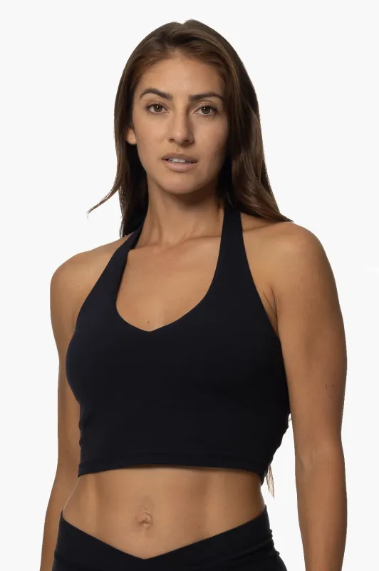 Honolua Halter Sports Bra - Black sold by Jolyn