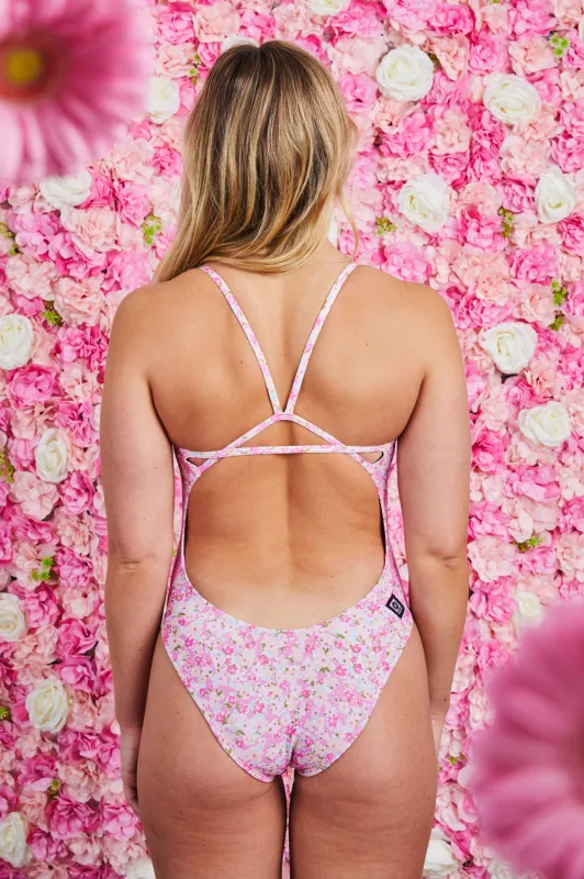 Perry One Piece Swimsuit - Whimsy Pink sold by Jolyn