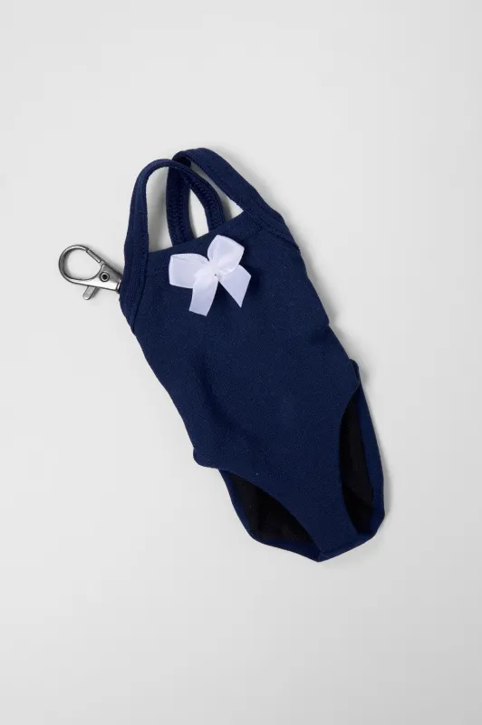 Mini Me Brandon Keychain - Navy White Bow sold by Jolyn