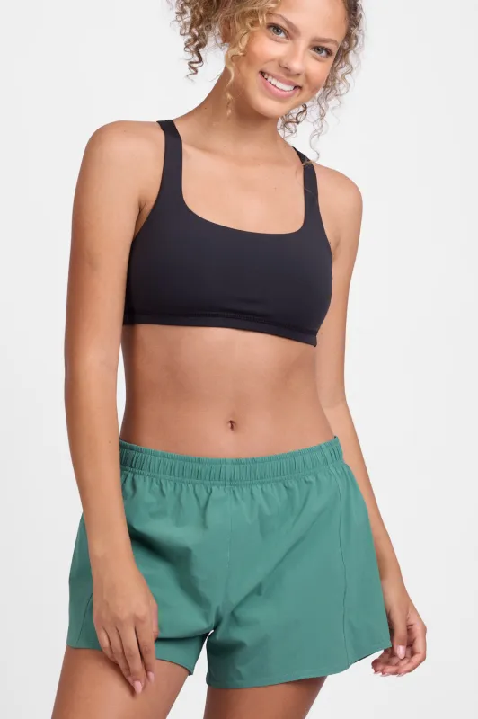 Janie 2.0 High Waisted Run Short - Fern sold by Jolyn