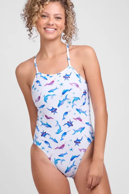 Jackson One Piece Swimsuit - Marine Magic sold by Jolyn