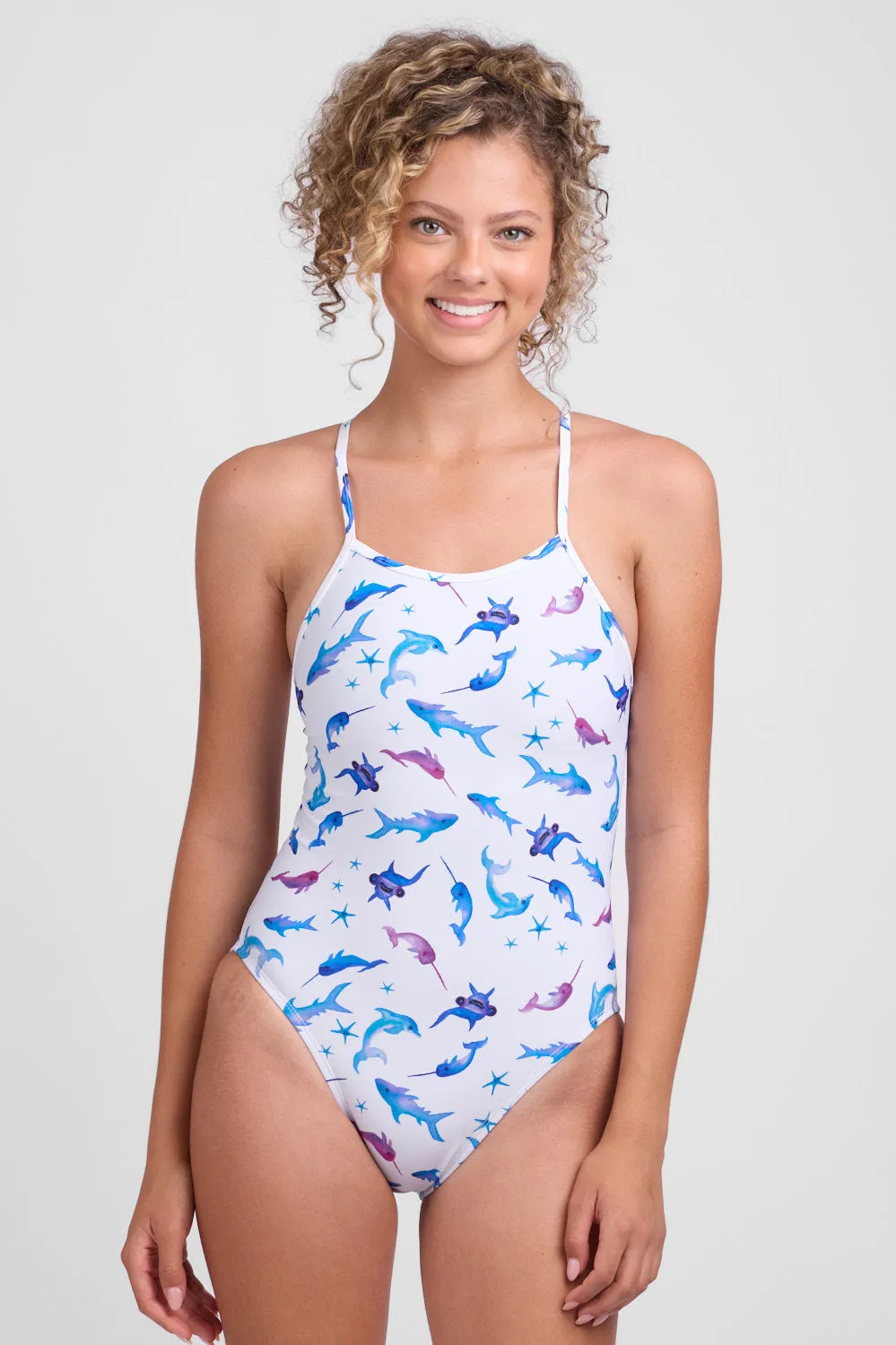 Brandon One Piece Swimsuit - Marine Magic sold by Jolyn