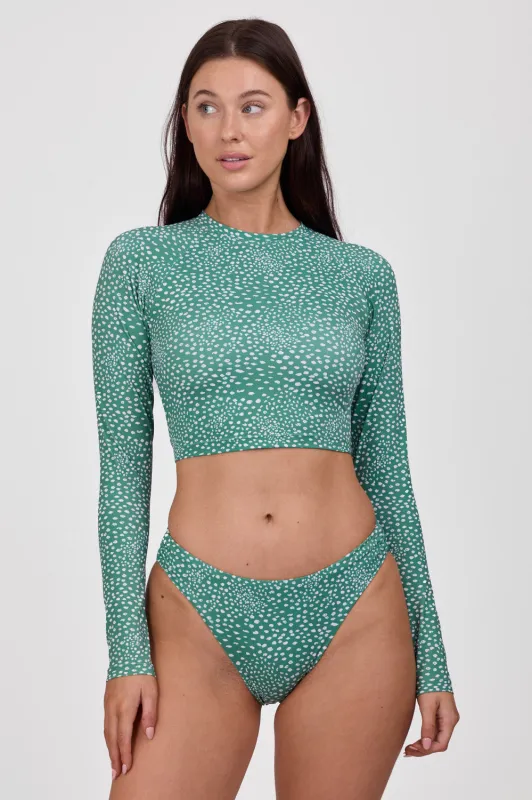 Moana Long Sleeve Cropped Rashguard - Tidal Wave sold by Jolyn