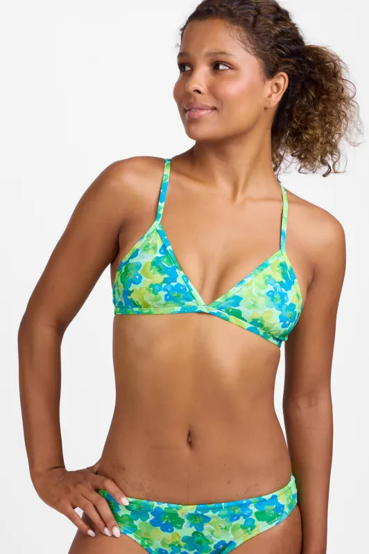 Triangle Bikini Top - Water Blossom sold by Jolyn