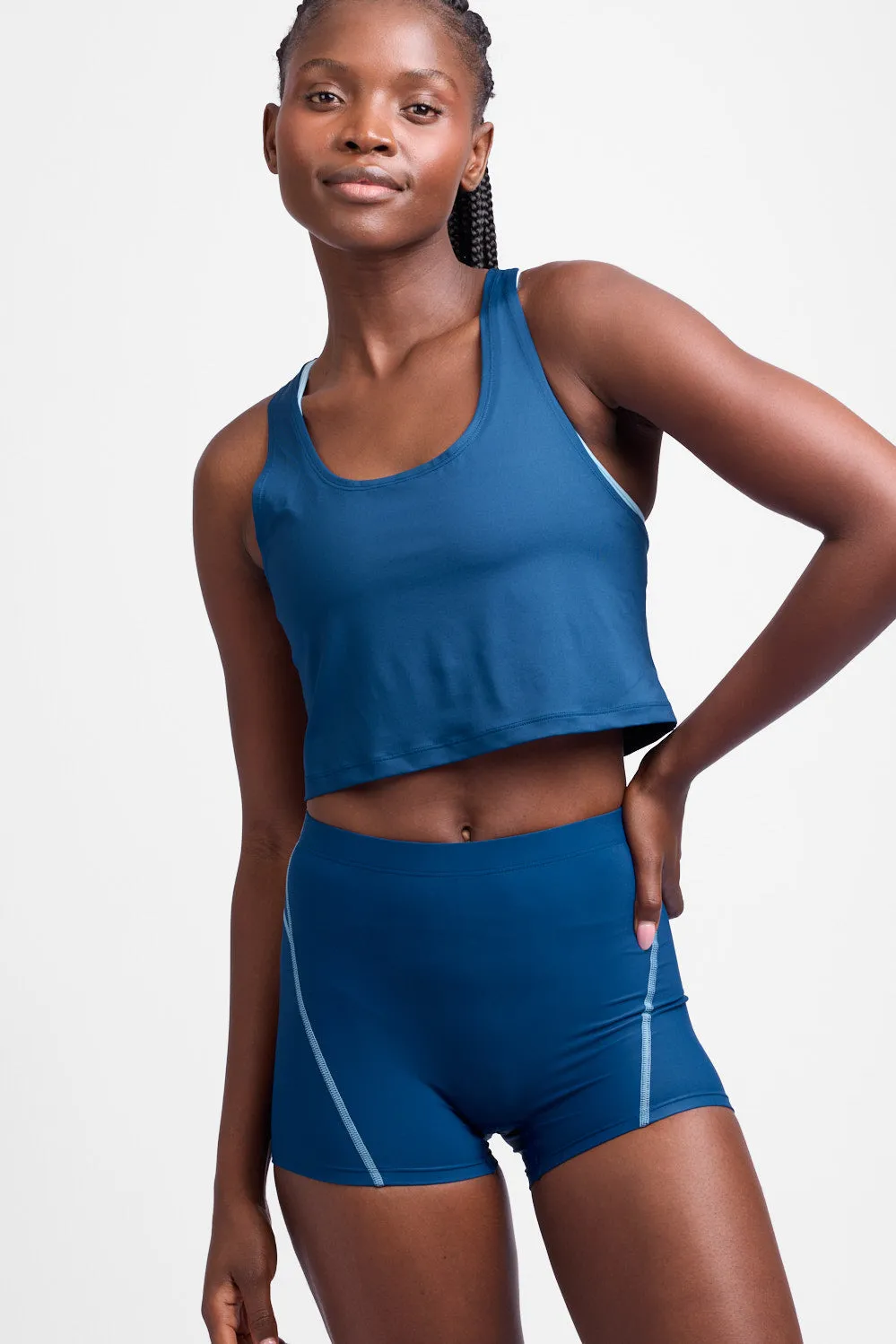 Allison Run Crop Singlet - Blue Flame sold by Jolyn product image thumbnail 5