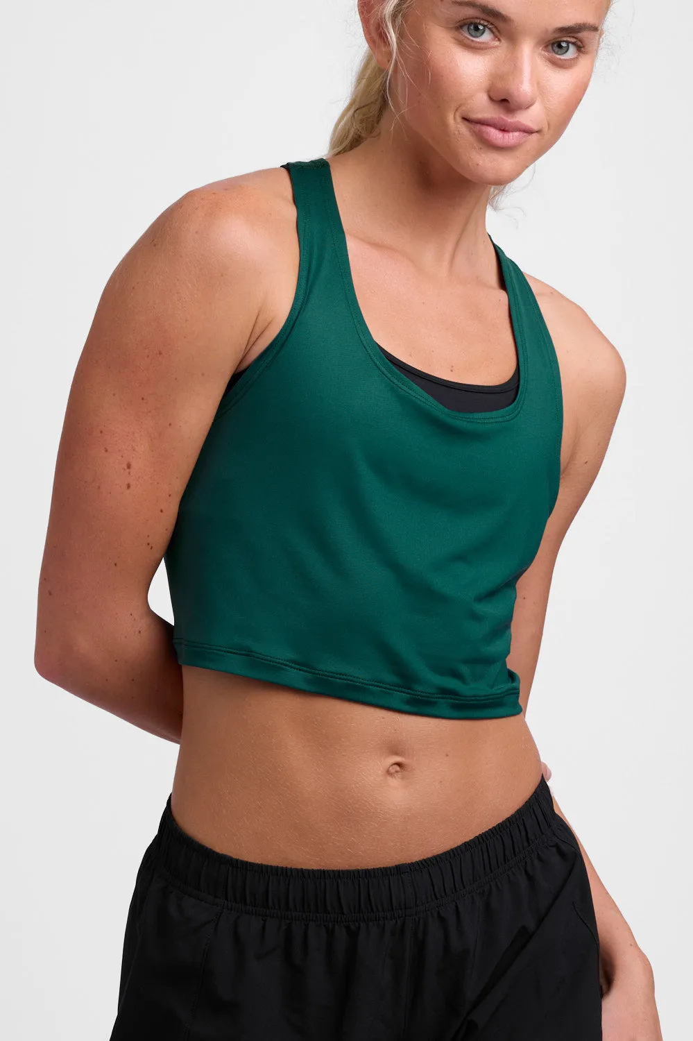 Allison Run Crop Singlet - Basil sold by Jolyn product image thumbnail 4