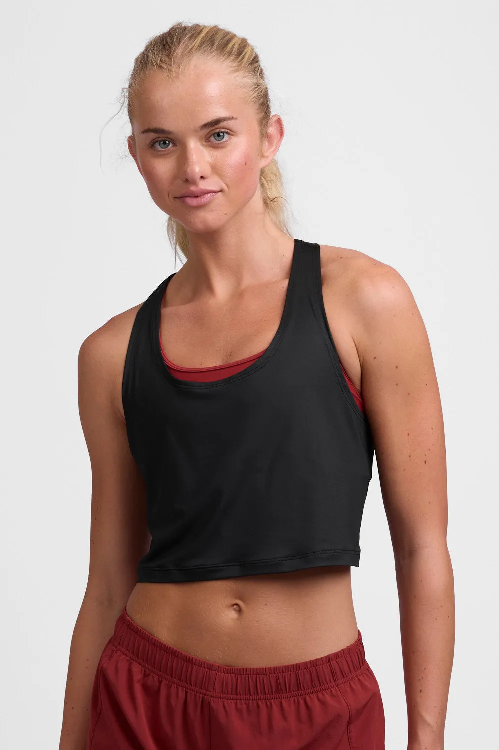 Allison Run Crop Singlet - Black sold by Jolyn