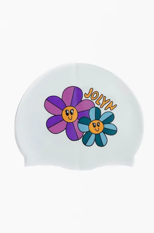 Silicone Swim Cap - Happy Flower sold by Jolyn