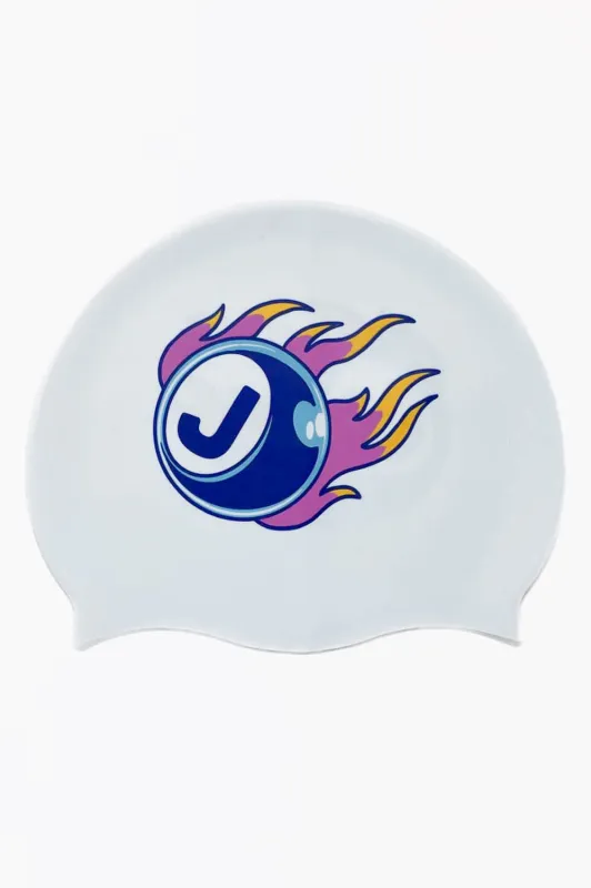 Silicone Swim Cap - 8Ball sold by Jolyn