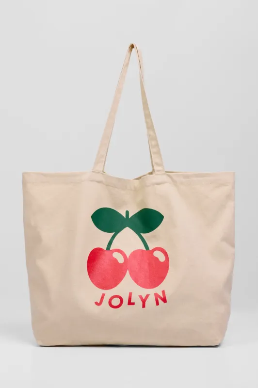 Oversized Tote Bag - Cherries made by Jolyn