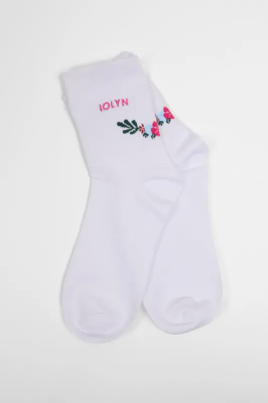 Crew Socks - Flower sold by Jolyn