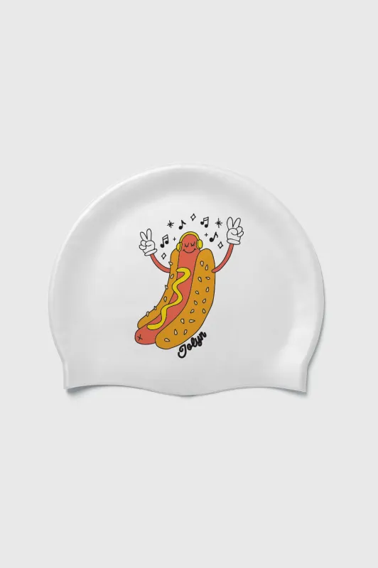Silicone Swim Cap - Hot Doggin sold by Jolyn