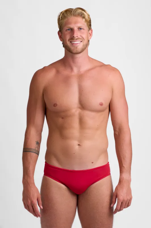 BROLYN Swim Brief - Red made by Jolyn