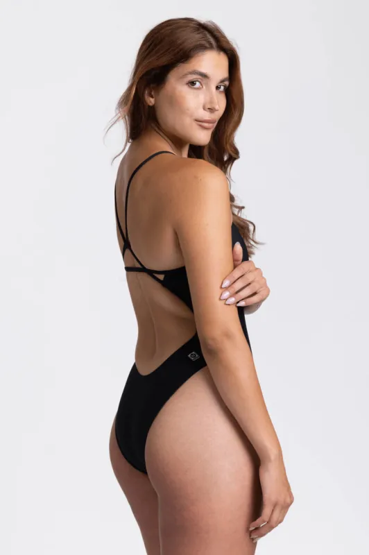 Perry One Piece Swimsuit - Black sold by Jolyn