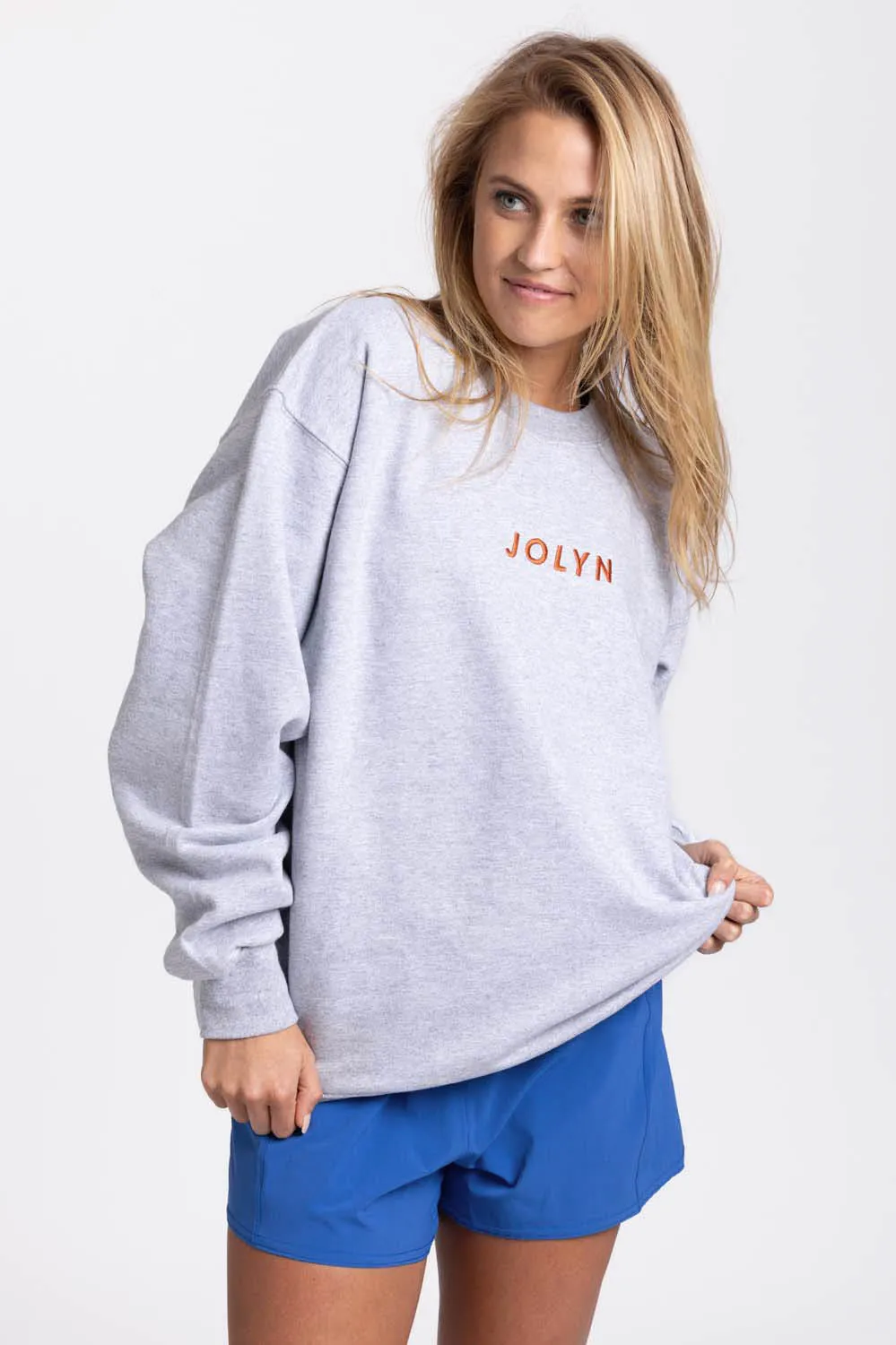 Roxanne Oversized Fleece Crewneck - Grey sold by Jolyn product image thumbnail 2