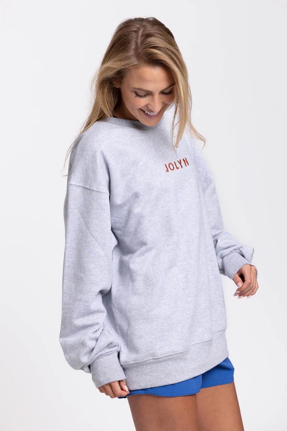 Roxanne Oversized Fleece Crewneck - Grey sold by Jolyn product image thumbnail 3