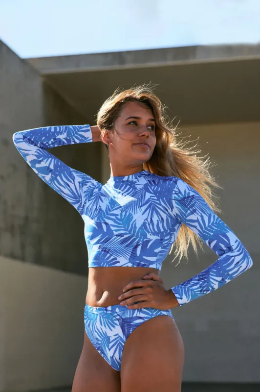 Moana Long Sleeved Crop Rashie - La Jolla sold by Jolyn