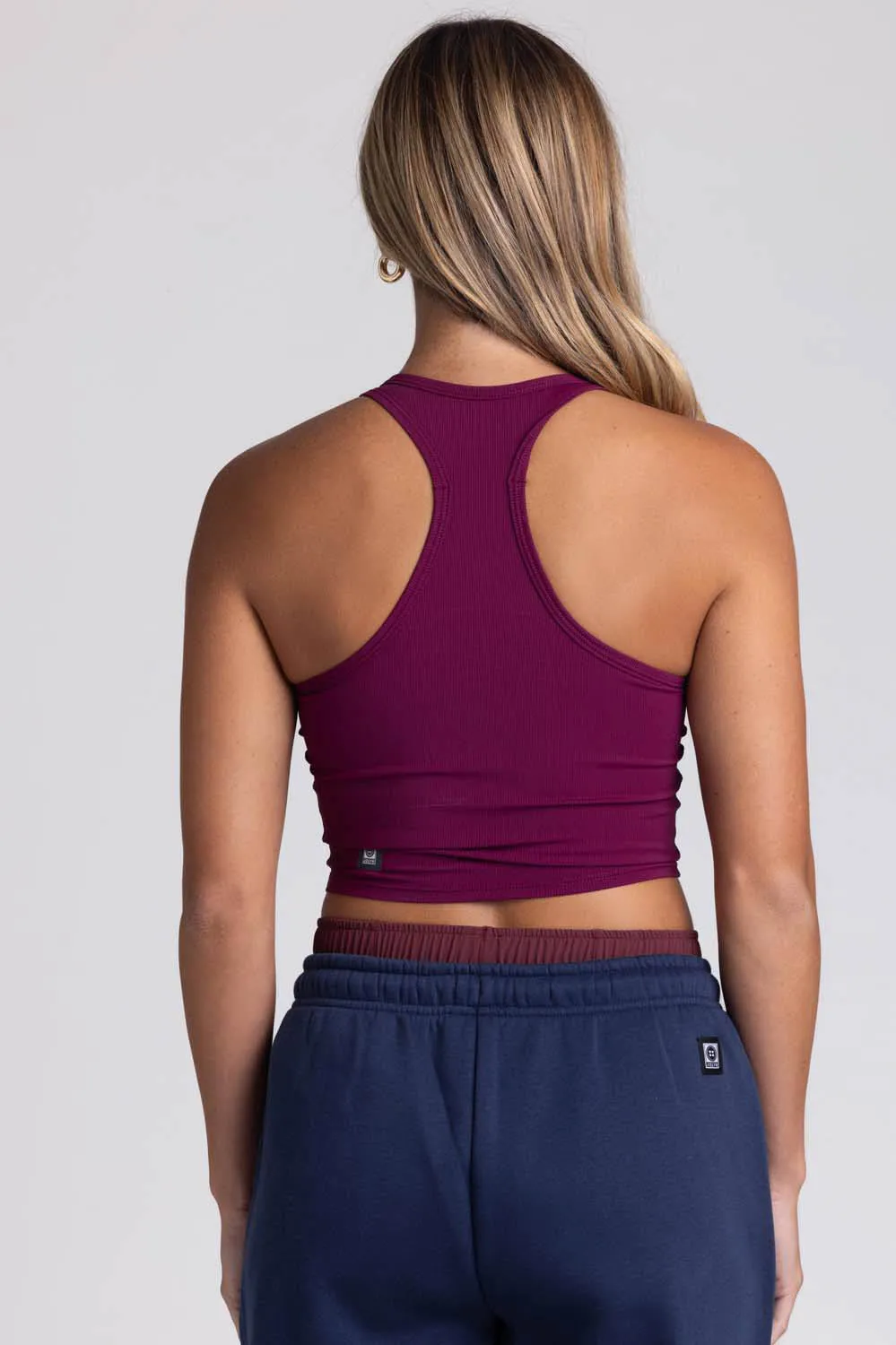Rochelle Basic Crop Top - Cabernet sold by Jolyn product image thumbnail 3