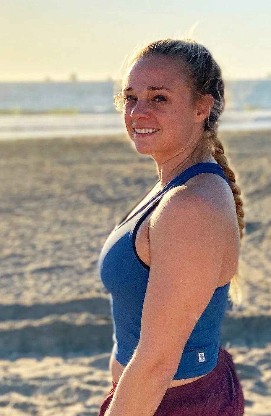 Rochelle Basic Crop Top - Gun Metal Blue sold by Jolyn product image thumbnail 3