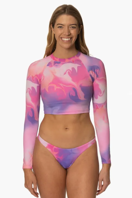 Moana Long Sleeved Crop Rashguard - Radiance sold by Jolyn