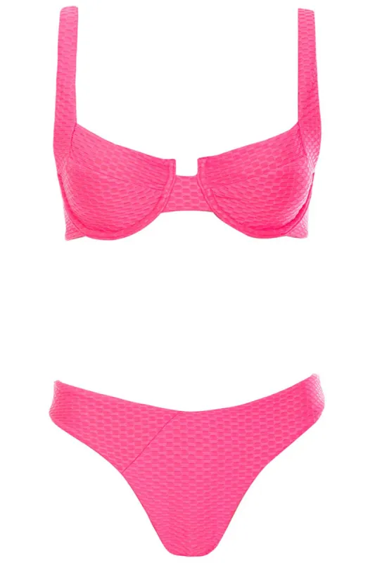 Laguna Bikini Hot Pink Set sold by Vetchy