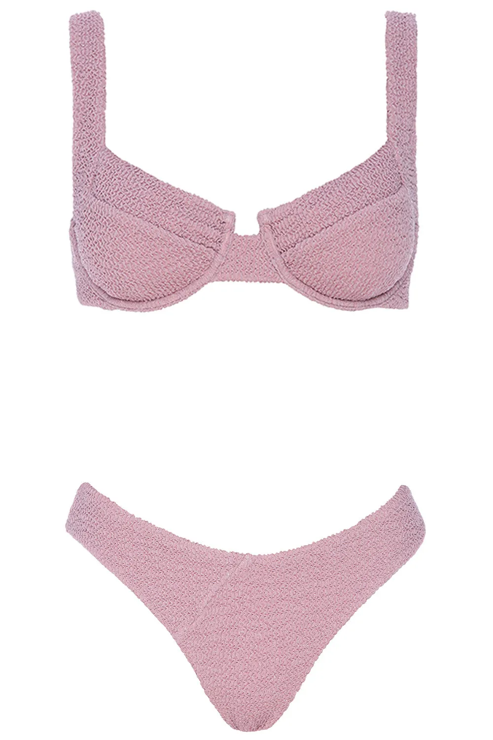 Laguna Bikini Crinkle Rose Set sold by Vetchy