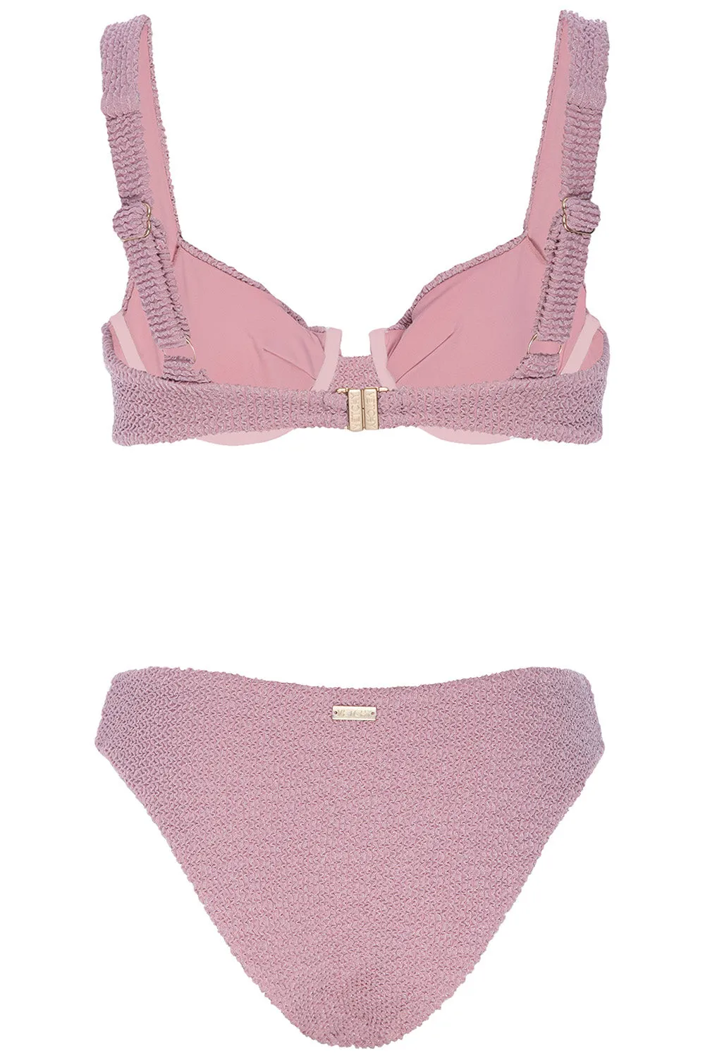 Laguna Bikini Crinkle Rose Set sold by Vetchy product image thumbnail 4