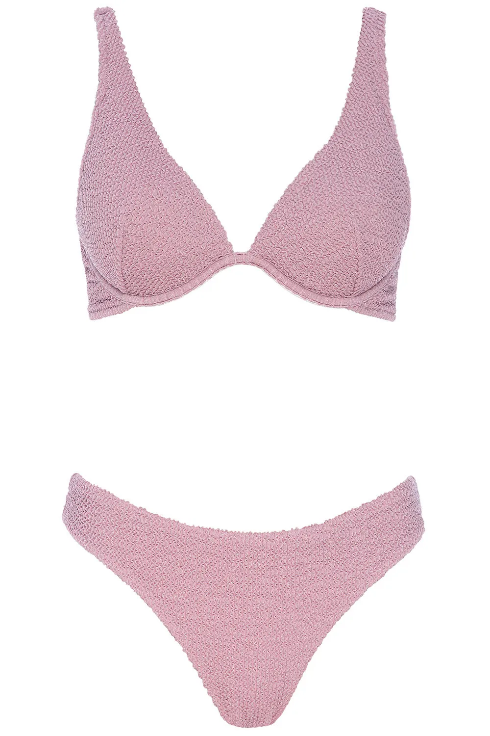 Bermuda Bikini Crinkle Rose Set sold by Vetchy